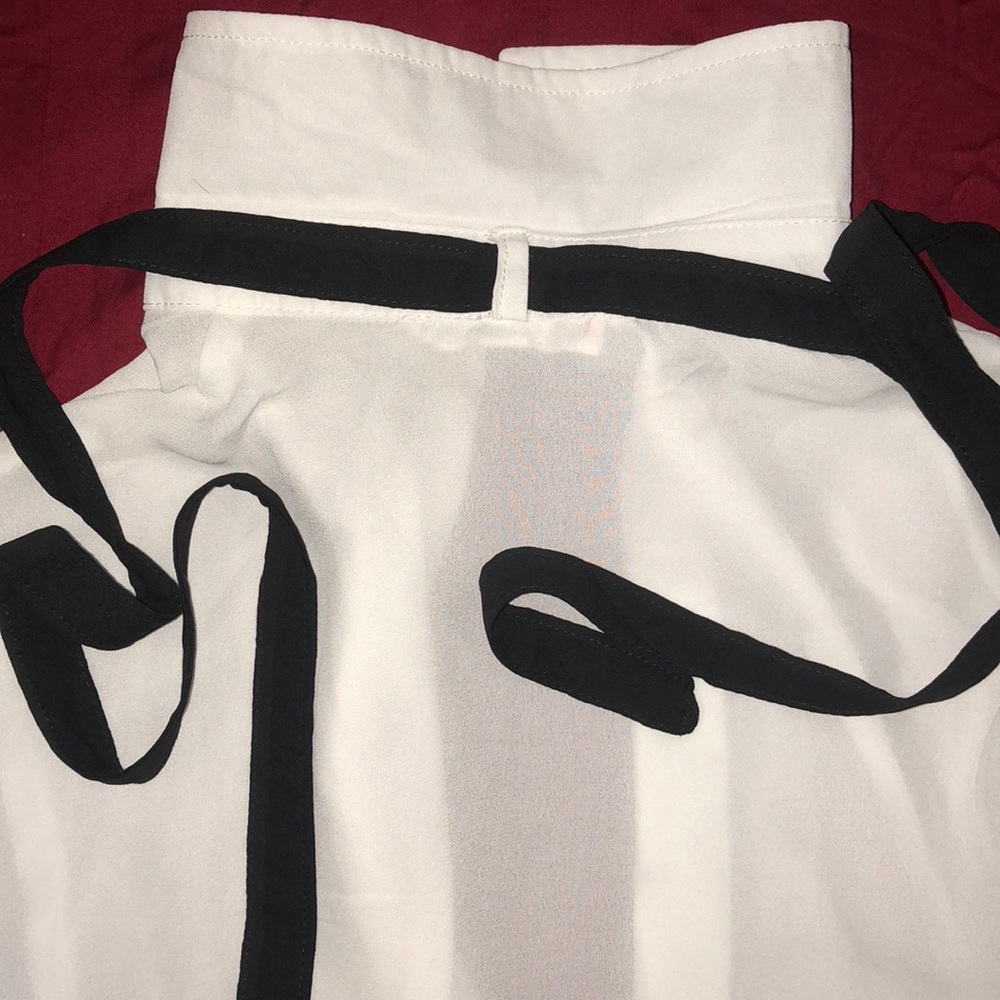 Sheer White Blouse NWOT - Picture 7 of 8